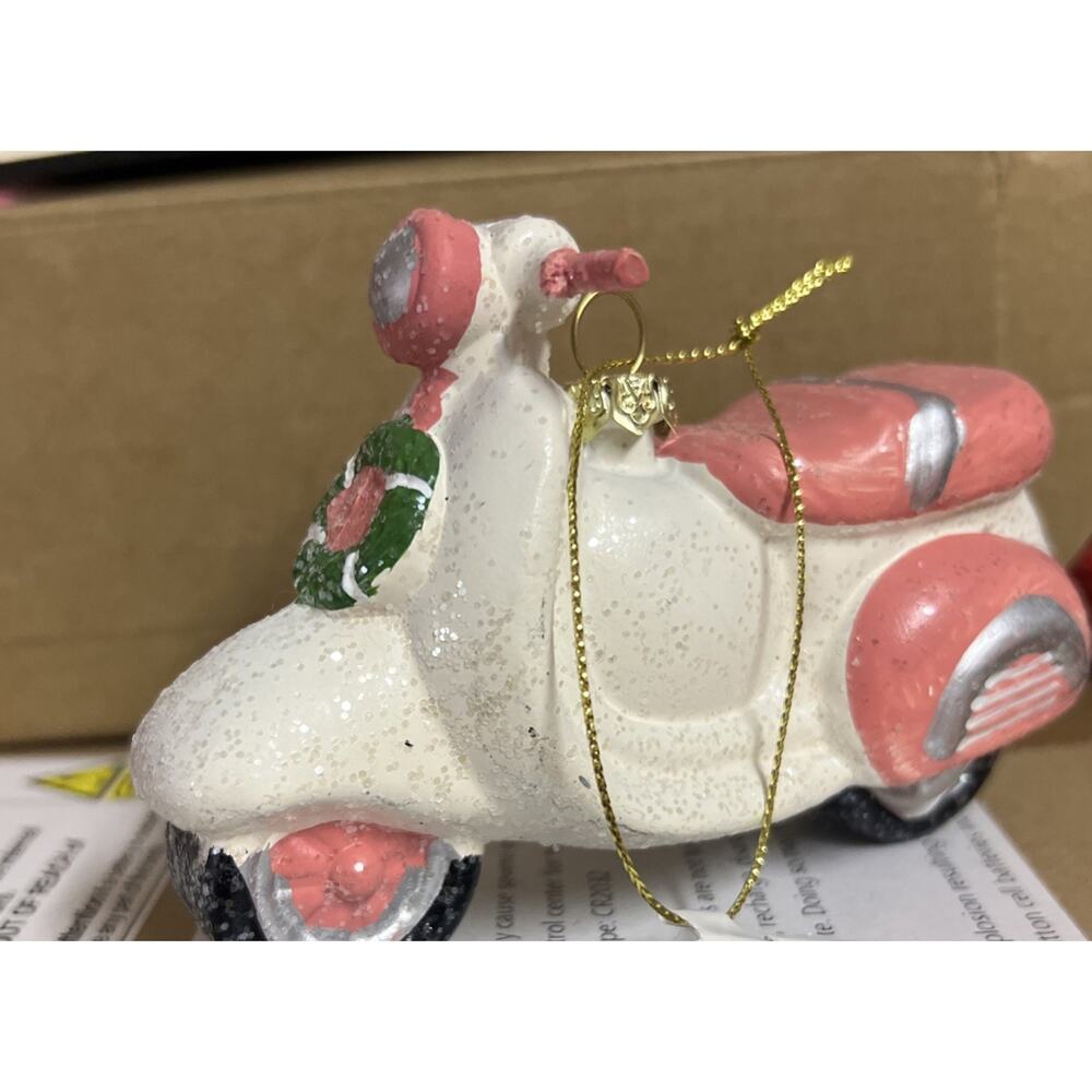 Wondershop Vespa Scooter Christmas Ornament Pink NWT
